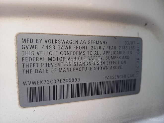 Volkswagen Passat 2007, 262,400 km - 2.0 l - Bakı