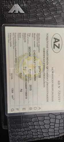 Chevrolet Cruze 2015, 223,000 km - 1.4 l - Bakı