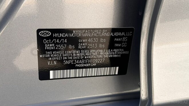 Hyundai Sonata 2014, 121,000 km - 2.0 l - Bakı