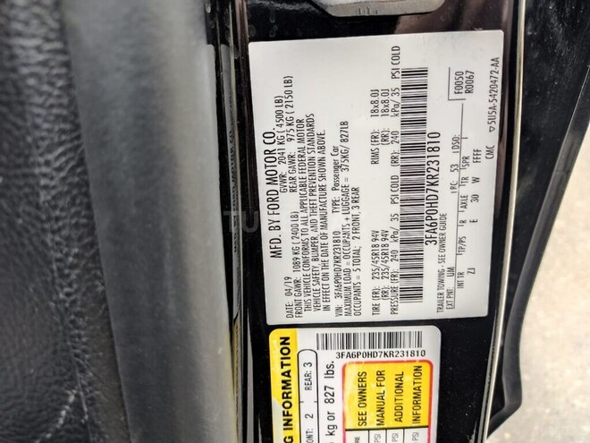 Ford Fusion 2019, 77,000 km - 1.5 l - Sumqayıt