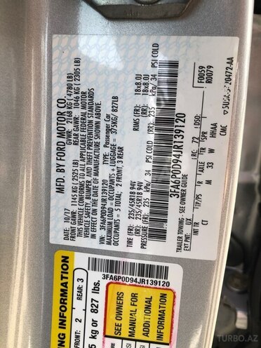 Ford Fusion 2017, 149,712 km - 2.0 л - Gəncə