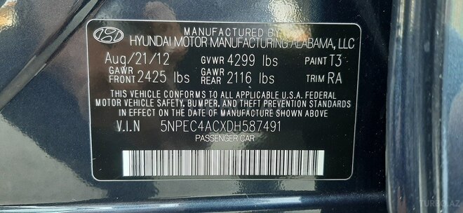 Hyundai Sonata 2012, 128,000 km - 2.4 l - Bakı