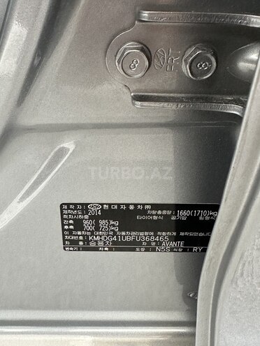 Hyundai Elantra 2014, 166,500 km - 1.6 l - Bakı
