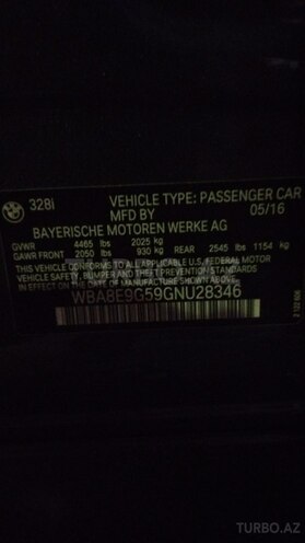 BMW 328 2016, 111,759 km - 2.0 l - Bakı