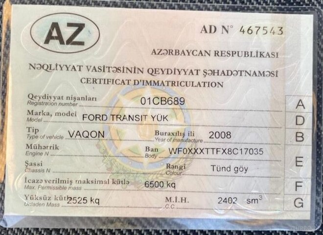 Ford Transit 2008, 200,000 km - 2.4 l - Sumqayıt