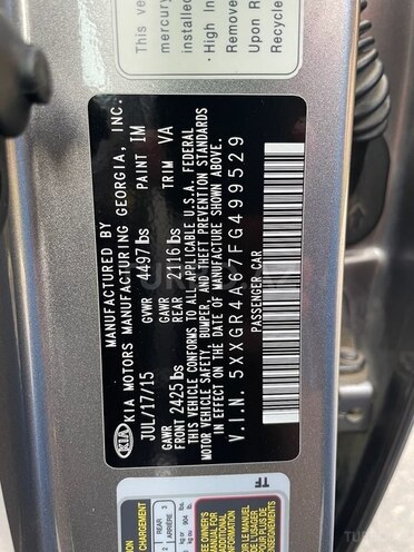 Kia Optima 2015, 105,212 km - 2.0 l - Bakı