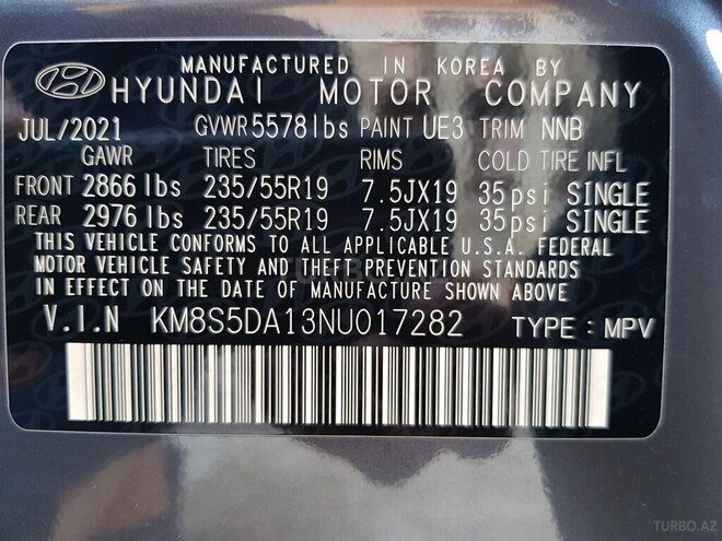 Hyundai Santa Fe 2021, 25,000 km - 1.6 l - Bakı