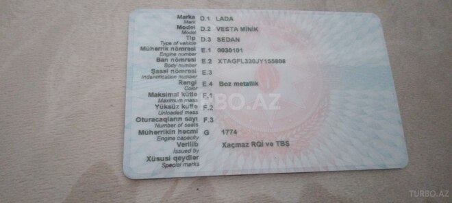LADA (VAZ) Vesta 2018, 122,000 km - 1.8 l - Bakı