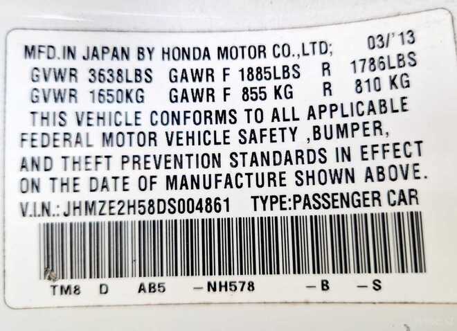 Honda Insight 2013, 127,400 km - 1.3 l - Bakı