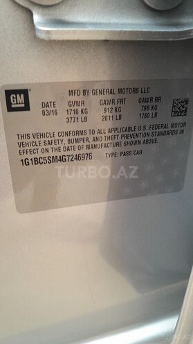 Chevrolet Cruze 2016, 127,380 km - 1.4 л - Bakı