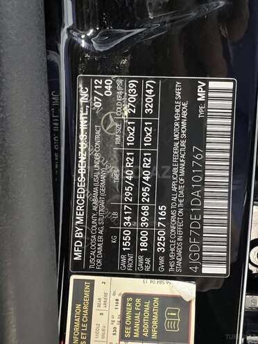 Mercedes GL 63 AMG 2012, 147,000 km - 5.5 l - Bakı