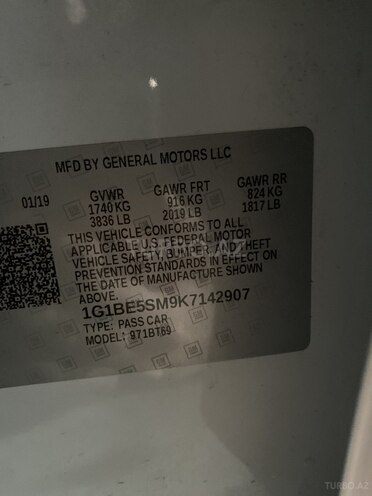 Chevrolet Cruze 2019, 117,000 km - 1.4 l - Bakı