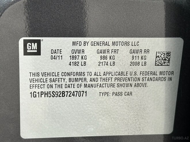 Chevrolet Cruze 2011, 167,000 km - 1.4 l - Gəncə