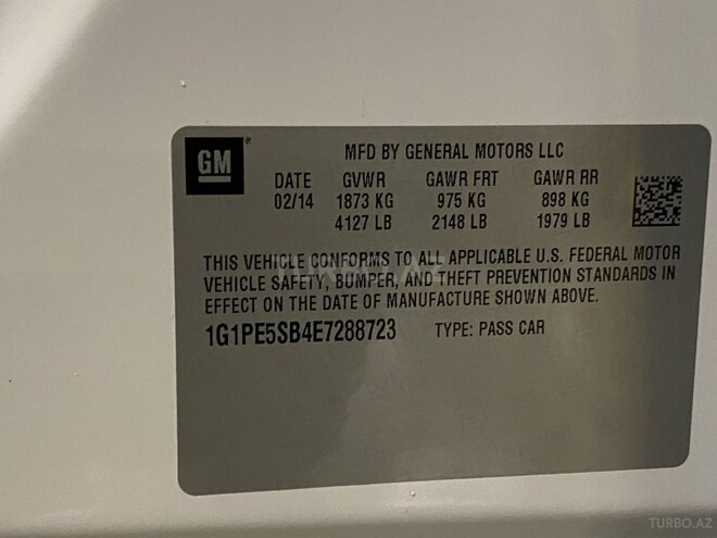 Chevrolet Cruze 2014, 168,000 km - 1.4 л - Gəncə