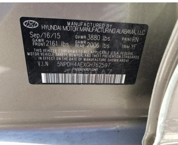 Hyundai Elantra 2015, 98,000 km - 1.8 l - Bakı
