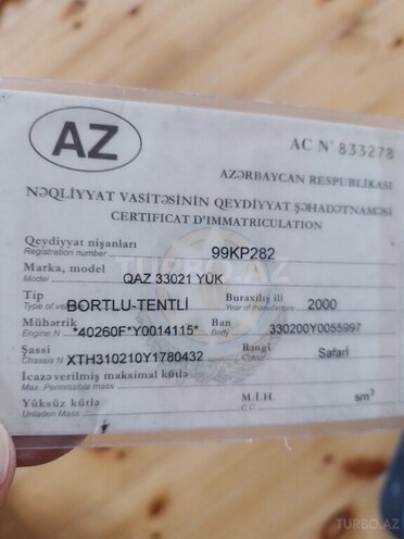 GAZ 33021 2000, 180,000 km - 2.4 l - Bakı