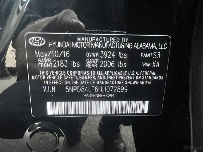 Hyundai Elantra 2017, 100,000 km - 2.0 l - Bakı