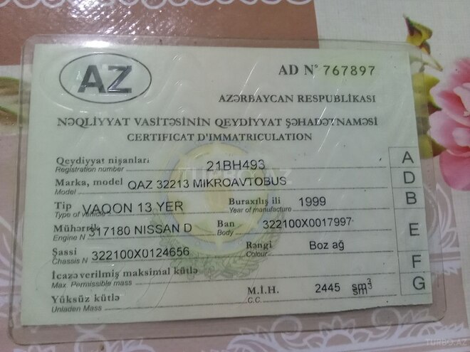 GAZ 322173 1999, 70,000 km - 2.5 l - Bakı