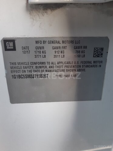 Chevrolet Cruze 2018, 150,000 km - 1.4 л - Bakı