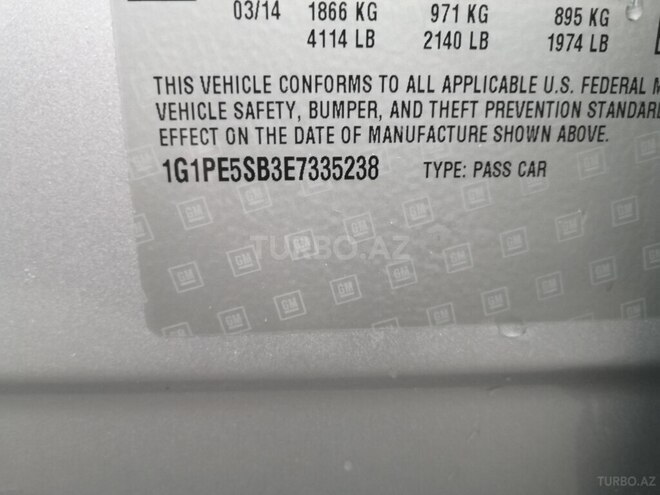 Chevrolet Cruze 2014, 198,000 km - 1.4 л - Bakı