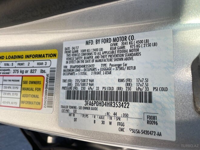 Ford Fusion 2017, 136,000 km - 1.5 l - Xırdalan