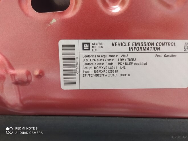 Chevrolet Cruze 2013, 256,000 km - 1.4 l - Bakı