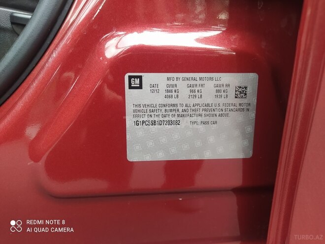 Chevrolet Cruze 2013, 256,000 km - 1.4 l - Bakı