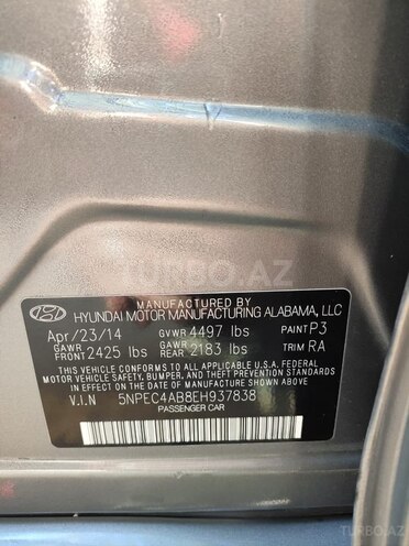 Hyundai Sonata 2014, 104,000 km - 2.0 l - Bakı