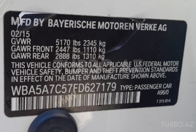 BMW 528 2015, 144,000 km - 2.0 l - Bakı