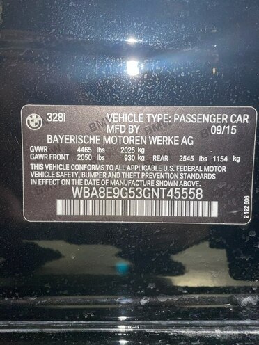 BMW 328 2015, 114,000 km - 2.0 l - Bakı