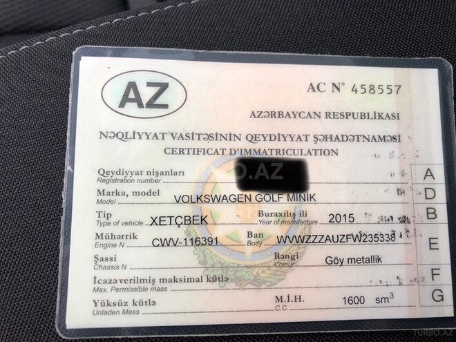 Volkswagen Golf 2015, 92,000 km - 1.6 l - Bakı