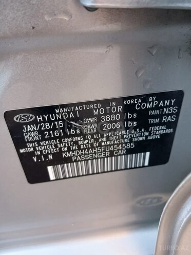 Hyundai Elantra 2015, 135,000 km - 2.0 l - Bakı