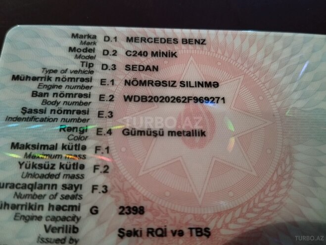 Mercedes C 240 2000, 372,900 km - 2.4 л - Balakən