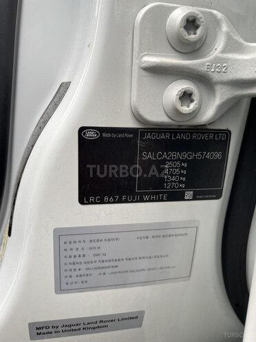 Land Rover Discovery Sport 2015, 170,000 km - 2.0 л - Bakı