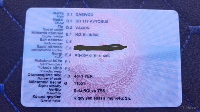 Daewoo BH117 1999, 600,000 km - 11.0 l - Qəbələ