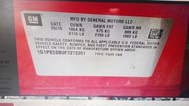 Chevrolet Cruze 2015, 220,000 km - 1.4 l - Bakı
