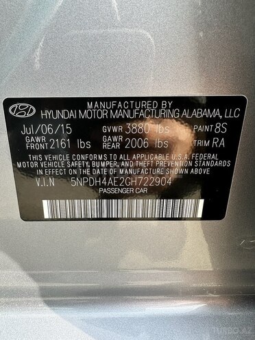 Hyundai Elantra 2015, 264,467 km - 1.8 l - Bakı