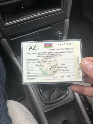 Opel Astra 1999, 356,287 km - 1.6 l - Bakı