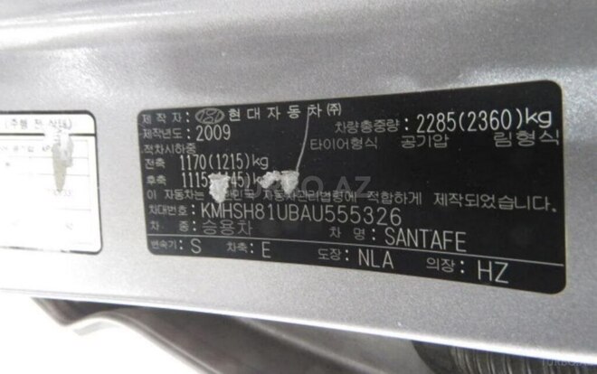 Hyundai Santa Fe 2010, 172,000 km - 2.0 l - Bakı