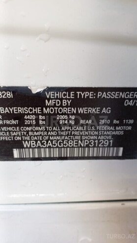 BMW 328 2014, 126,876 km - 2.0 l - Bakı