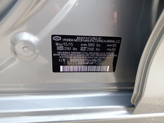 Hyundai Elantra 2015, 78,500 km - 1.8 l - Bakı
