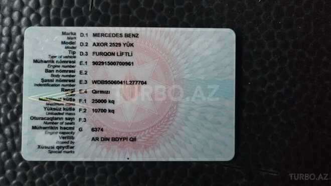 Mercedes Axor 2529 2007, 349,000 km - 6.4 l - Bakı