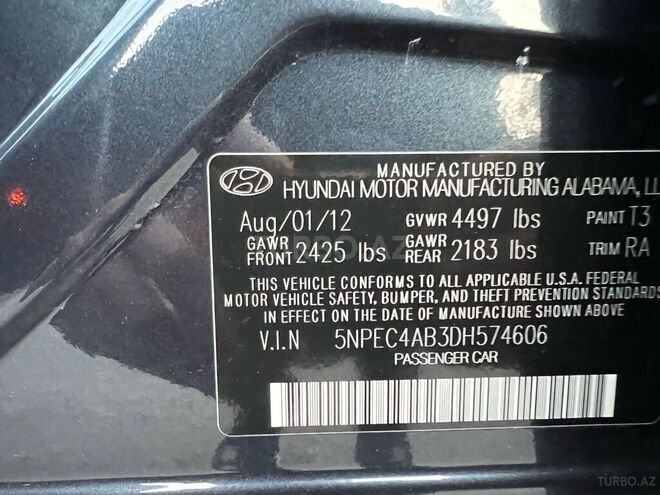 Hyundai Sonata 2012, 160,780 km - 2.0 l - Sumqayıt
