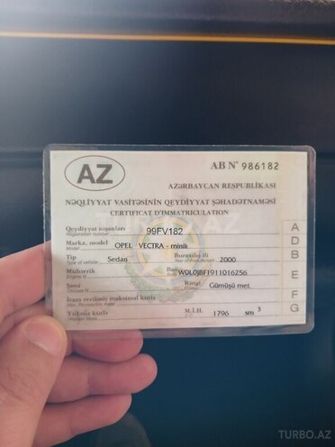 Opel Vectra 2000, 264,000 km - 1.8 л - Tovuz