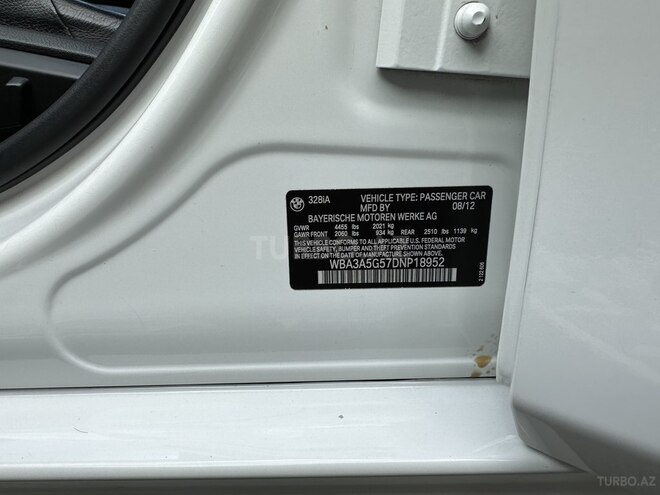 BMW 328 2013, 190,000 km - 2.0 l - Gəncə