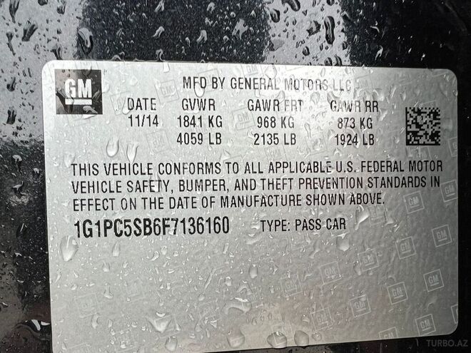 Chevrolet Cruze 2015, 195,000 km - 1.4 l - Sumqayıt