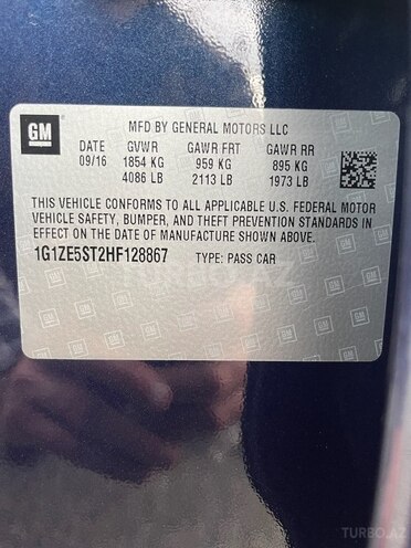 Chevrolet Malibu 2016, 121,728 km - 1.5 l - Gəncə