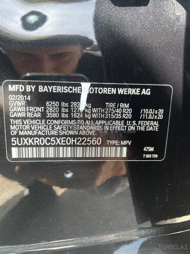 BMW X5 2014, 95,000 km - 3.0 l - Bakı