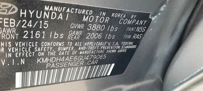 Hyundai Elantra 2015, 110,000 km - 1.8 l - Bakı
