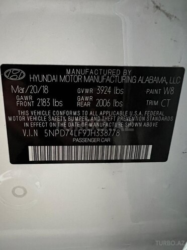 Hyundai Elantra 2018, 101,389 km - 1.6 l - Bakı